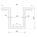 Köztes leszorító elem, ezüst