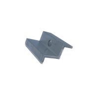 Szélső leszorító elem, ezüst 30mm