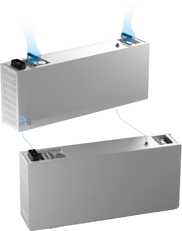 Midea HiEnergy moduláris akkumulátor felépítés, egymásra helyezhető modulok